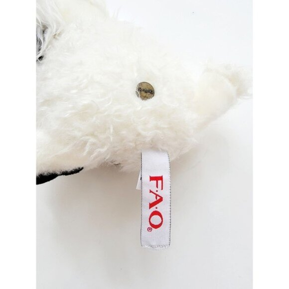 2 FAO Schwarz Plush White Poodle Dog & Gray Elephant Toy Stuffed Animal 10" LOT - Picture 4 of 4